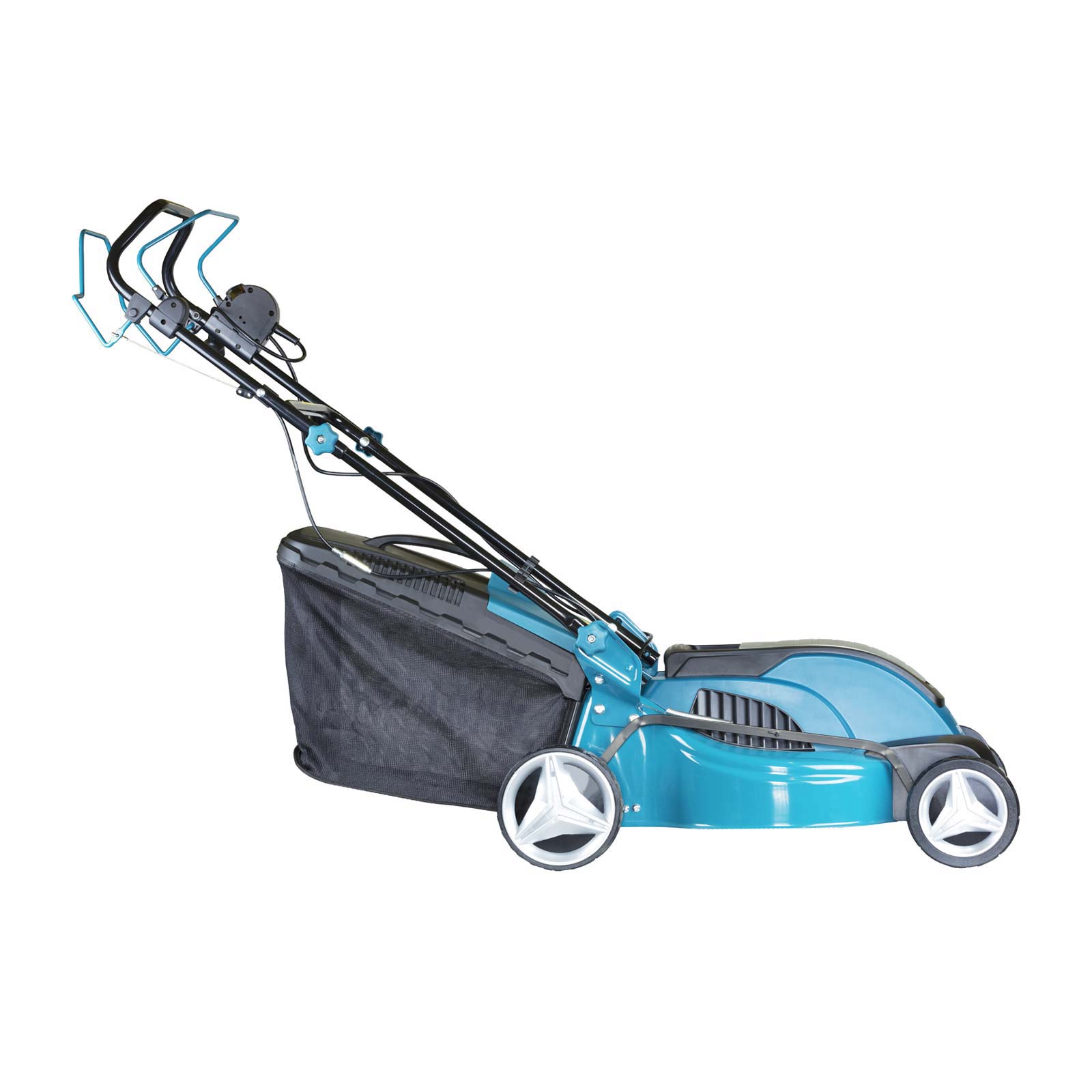 Hand-push lawn mower/rake